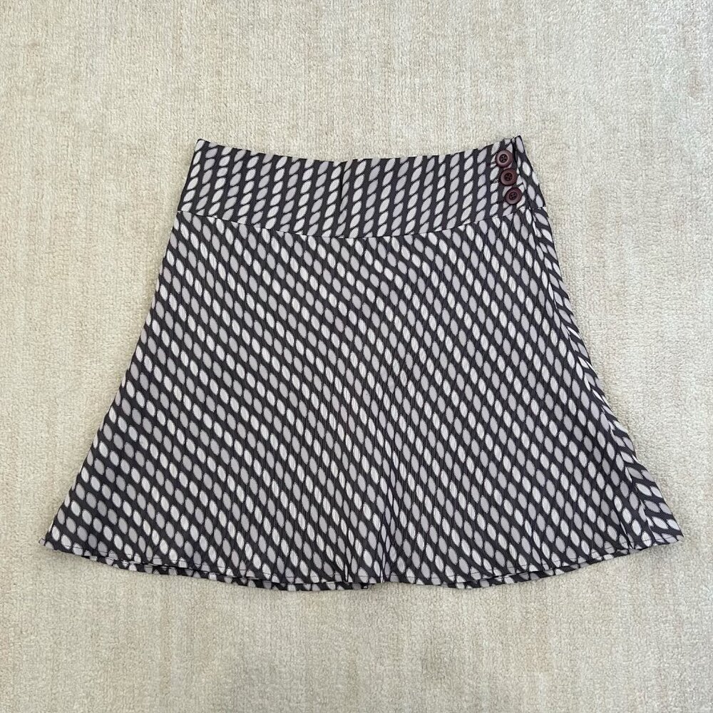 2/$25 BUNDLE SALE - Cute Purple and White Patterned Mini Skirt